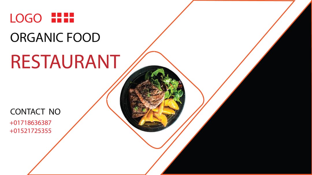 Facebook post design for organic food.