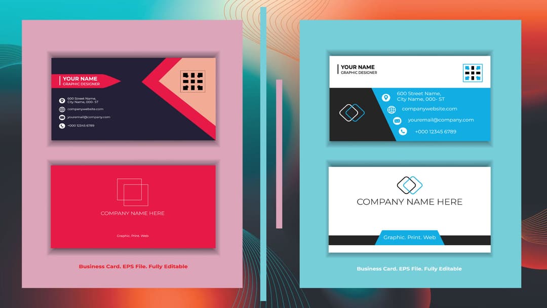 প্রফেশনাল গ্রাফিক্স ডিজাইনার বিজনেস কার্ড ডিজাইন ।