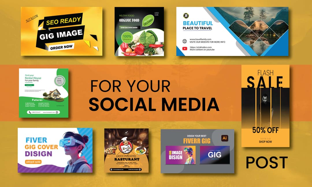 🎨 আকর্ষণীয় সোশ্যাল মিডিয়া পোস্ট ডিজাইন | ফেসবুক, ইনস্টাগ্রাম, বিজ্ঞাপন ও আরও অনেক কিছু