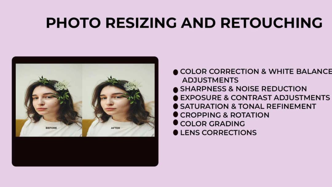 I will Retouching and Resizing Photo with Precious and Quickly Delivery.