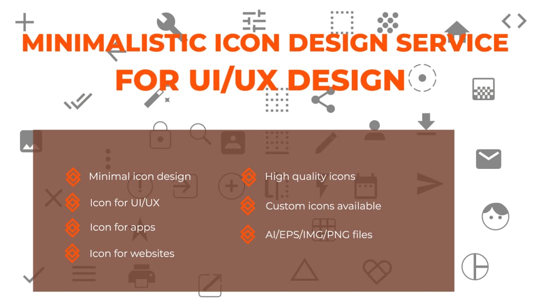 I will design a simple modern icon set.