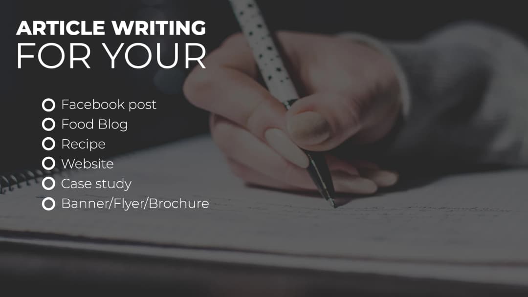 I will do SEO blog writing, article writing and content writing